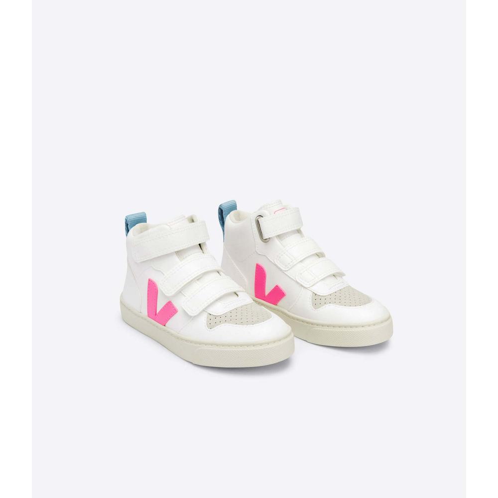 Veja V-10 MID CWL Topanky Detske White/Blue/Pink | SK 799ZUT